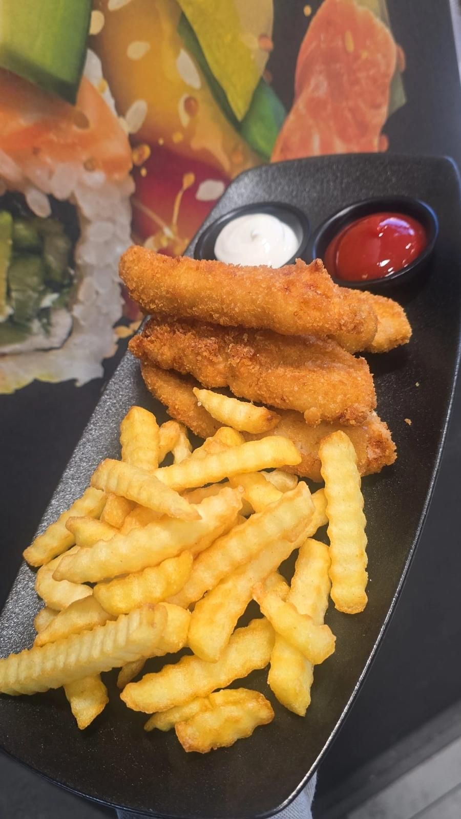 اصابع دجاج مع بطاطا